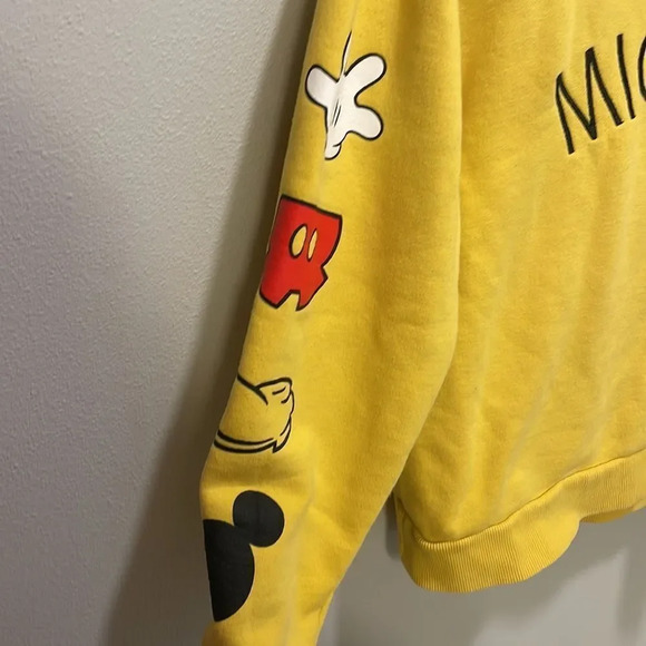 DISNEY Mickey Mouse woman’s yellow sweatshirt - Picture 3 of 11